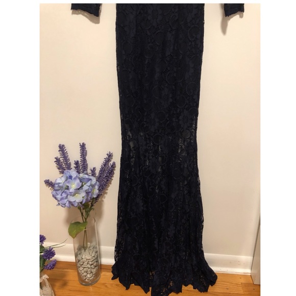 Navy Mermaid Lace Dress (Kooka) - Picture 4 of 9